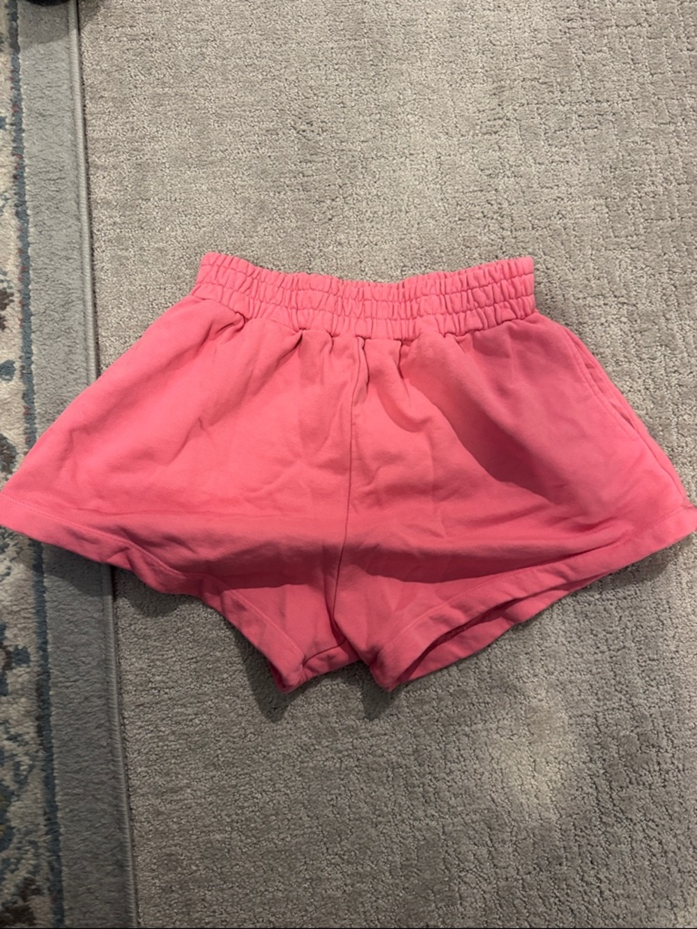 Daily Drills Coral-Pink Athletic Elastic Waist Shorts - Picture 2 of 3